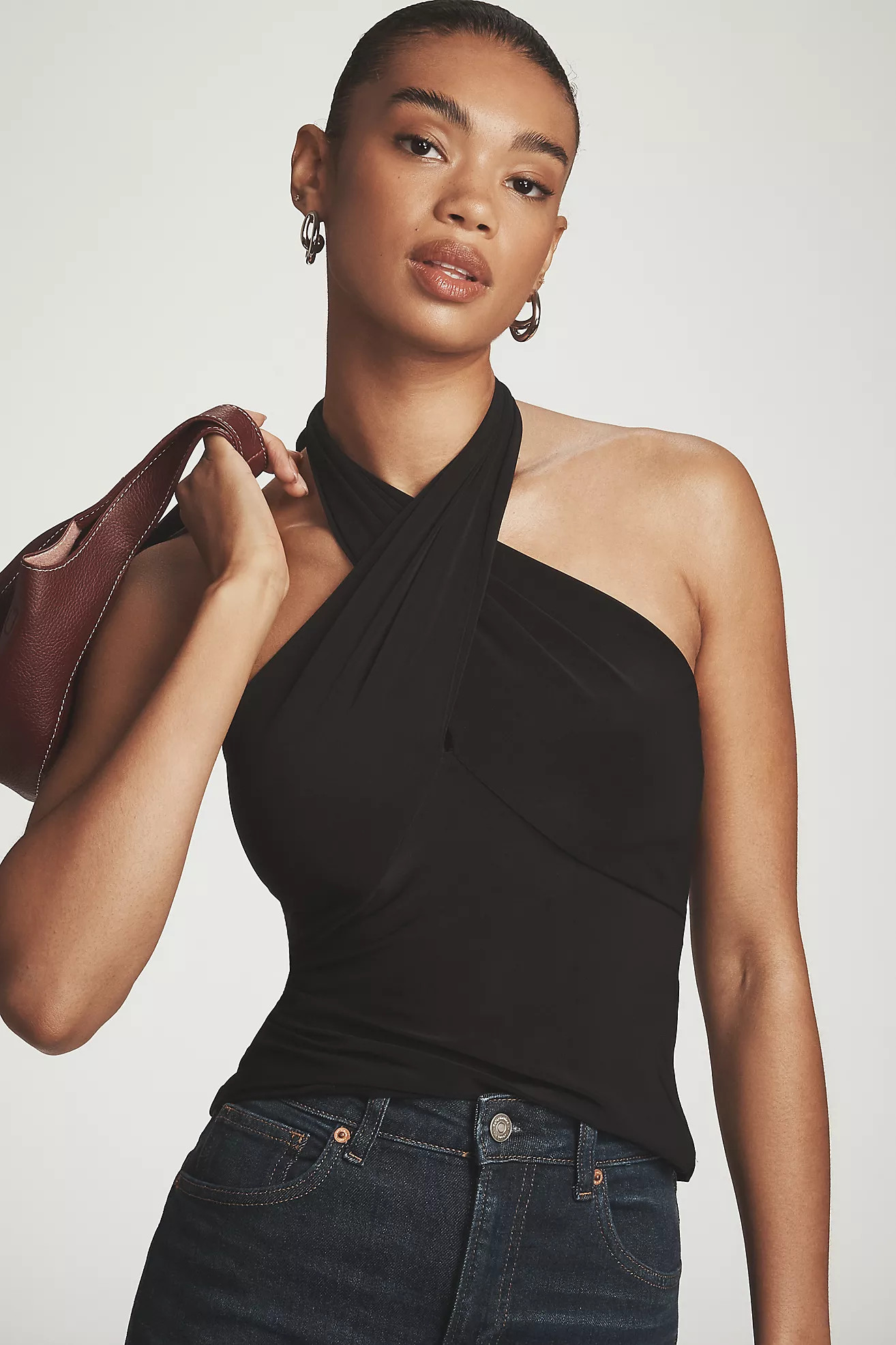 By Anthropologie Tie-Neck Shirred Halter Top | Anthropologie (US)