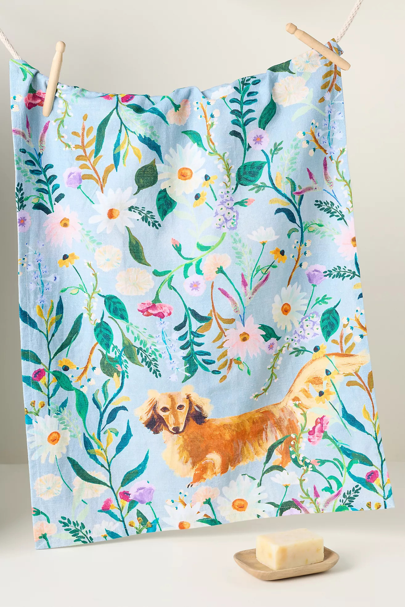 Dog Pet Portrait Dish Towel | Anthropologie (US)