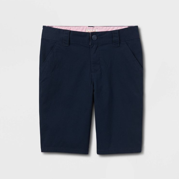 Girls' Uniform Chino Shorts - Cat & Jack™ Blue | Target
