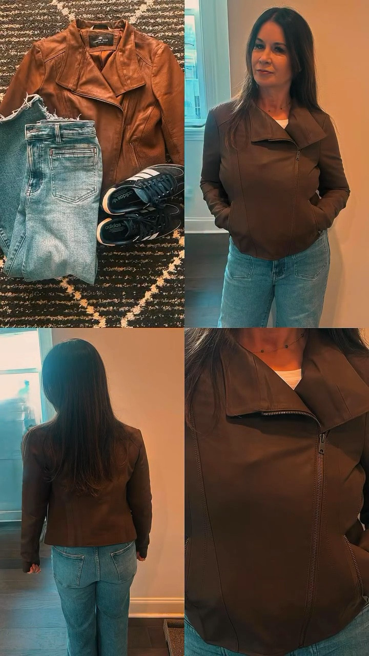 Although I don’t do much posting about clothing it is definitely something I love.  I tend to wear casual clothes all the time so this jacket definitely fits my style. 
This  jacket  was gifted to me from  @andrew_marc & @influenster 

🖤 I thought I was choosing black but this tan color is a little out of comfort zone but still really nice. 

🖤 This is a size small. I am 5”2 and usually wear a size 4/6 so this did fit. It is supposed to be more of a fitted jacket and it definitely is. It is a little snug around the shoulders but my hubby said it still looks great. 

🖤 It is not the warmest jacket but still really cute. The only weird thing is it is not all leather, there are little stretchy bits under the arm areas.

#leatherjacket #clothingforwomen #casuallook #gifted

#LTKPetite #LTKgrwm #LTKOver40