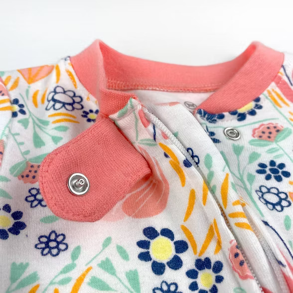 Honest Baby Girls' Flower Power Organic Cotton Pajama Jumpsuit | Target