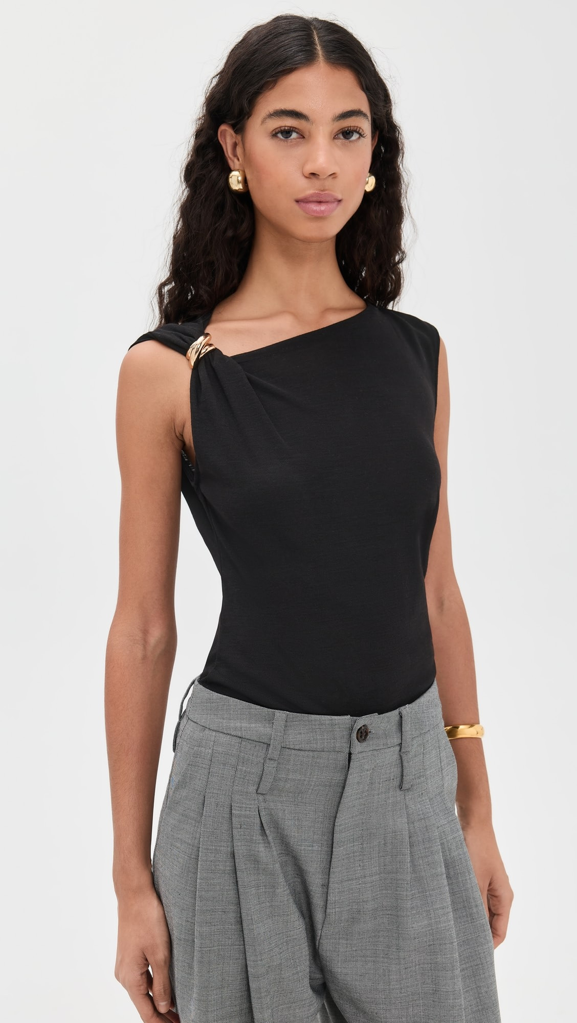 Sleeveless Shoulder Drape Top | Shopbop