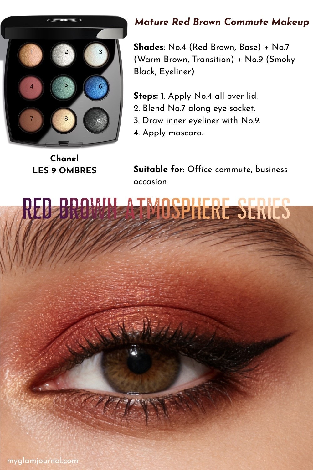 Chanel LES 9 OMBRES Tutorial | Mature Rose Brown Office Eye Makeup

#LTKBeauty