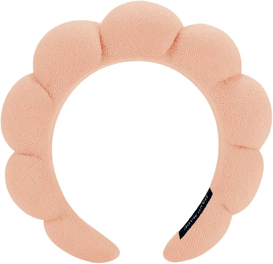 Spa Headbands for Washing Face or Makeup, Sponge Bubble Skincare Headbands, Puffy Terry Cloth Hai... | Amazon (US)