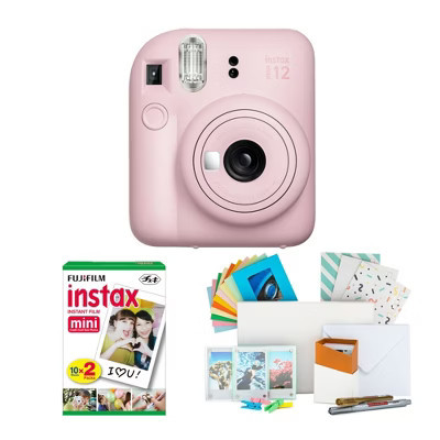 Fujifilm Instax Mini 12 Instant Camera Blossom Pink and Instax Film Kit Bundle | Target