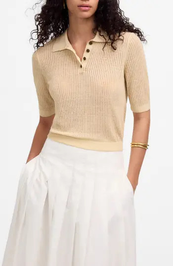 Madewell Short Sleeve Polo Sweater | Nordstrom | Nordstrom