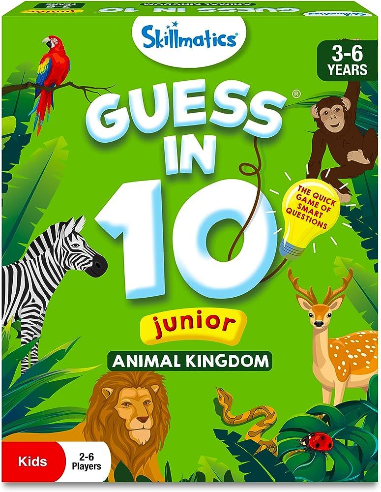Skillmatics Card Game - Guess in 10 Junior Animal Kingdom for Kids, Boys, Girls, and Families Who... | Amazon (US)