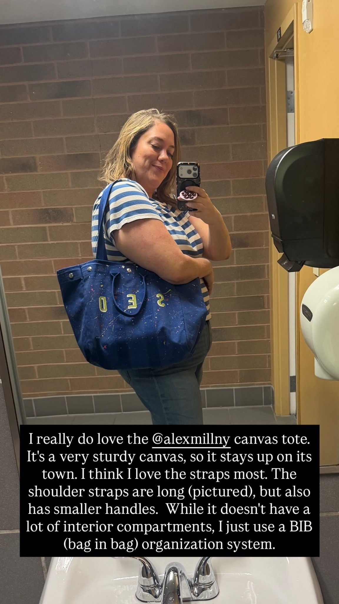 Love the canvas totes from Alex Mill. It’s a really sturdy tote that can sit up on its own, and they have a lot of new colors and sizes on their website. This is the Weekday size.