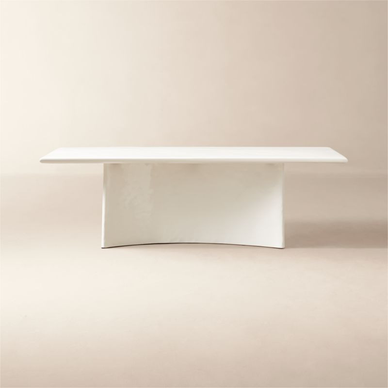 Irie Rectangular White Concrete Dining Table | CB2 | CB2