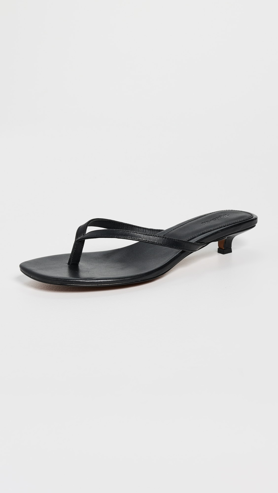 The Chiara Kitten Heel Thong Sandal in Leather | Shopbop