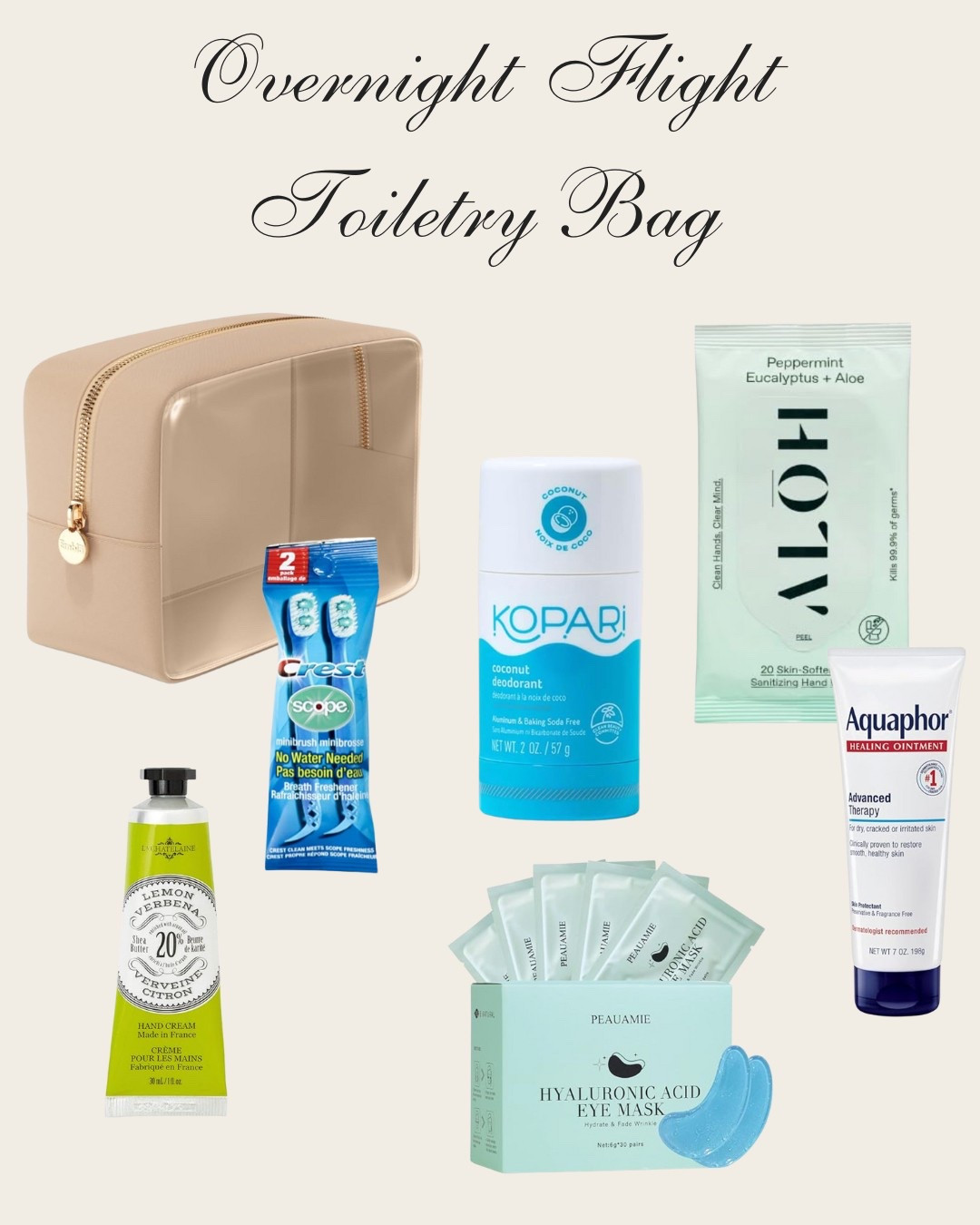 My essentials for an overnight flight toiletry bag! 

#LTKTravel #LTKFindsUnder50