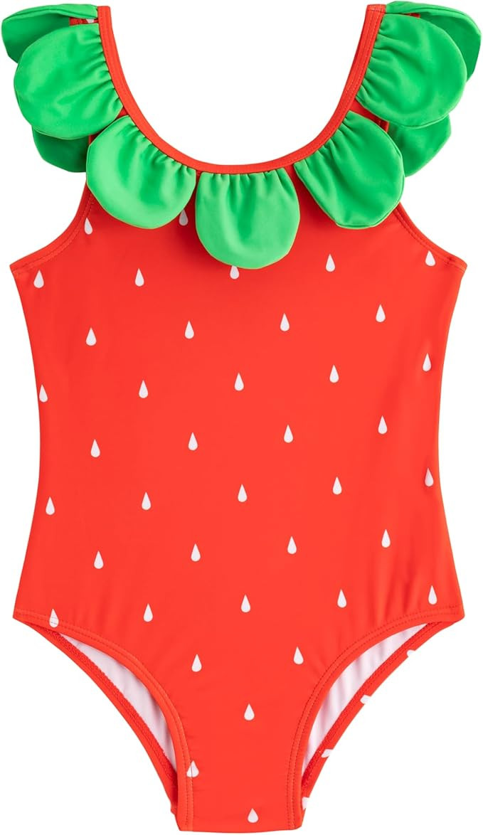 LIZENS Girls One Piece Swimwear Cute Girls Swimsuit 2-12 Bathing Suit for Kids | Amazon (US)