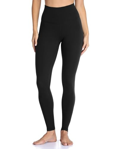 Colorfulkoala Women's High Waisted Tummy Control Workout Leggings Full Length Ultra Soft Yoga Pants 28" (M, Black) | Amazon (US)