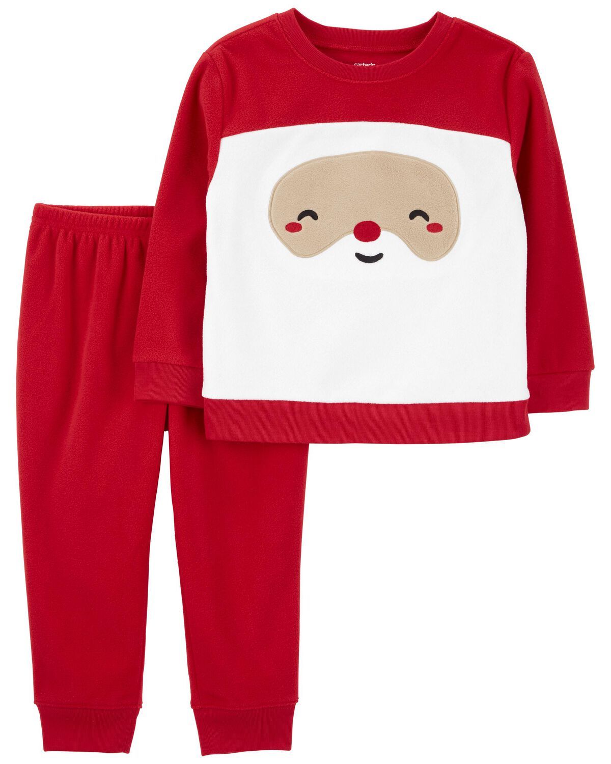 Red Toddler 2-Piece Santa Fleece Pajamas | carters.com | Carter's