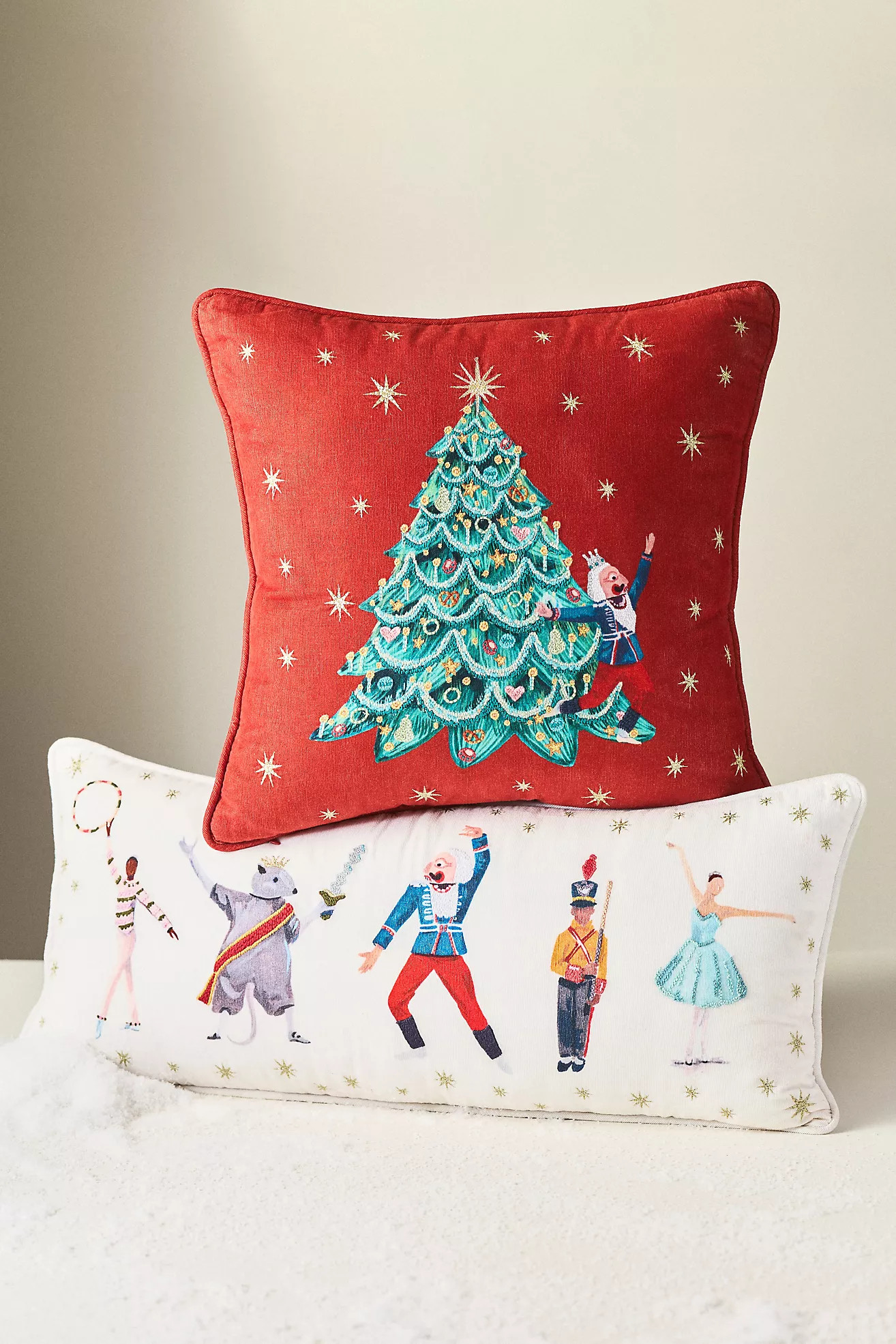 New York City Ballet Cotton Embroidered Pillow | Anthropologie (US)
