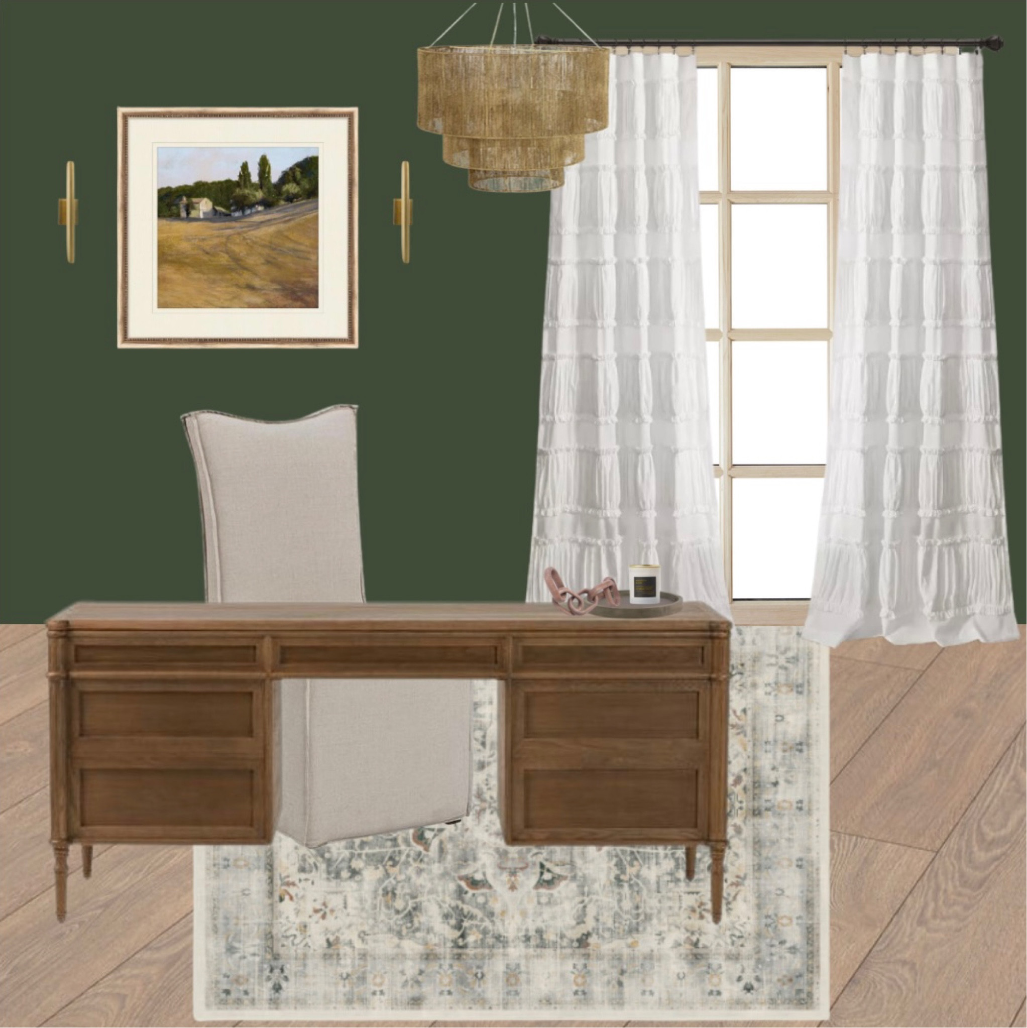 Home Office Decor Mood Board. Interior Design Ideas. Home Decor. Office Design Idea. 

#LTKstyletip #LTKU #LTKhome