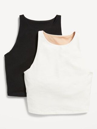 Light Support PowerChill Longline Sports Bra Tank 2-Pack for Women | Old Navy (US)