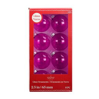 8 Pack 2.5" Clear Color Glass Ball Ornaments by Ashland® | Michaels | Michaels Stores
