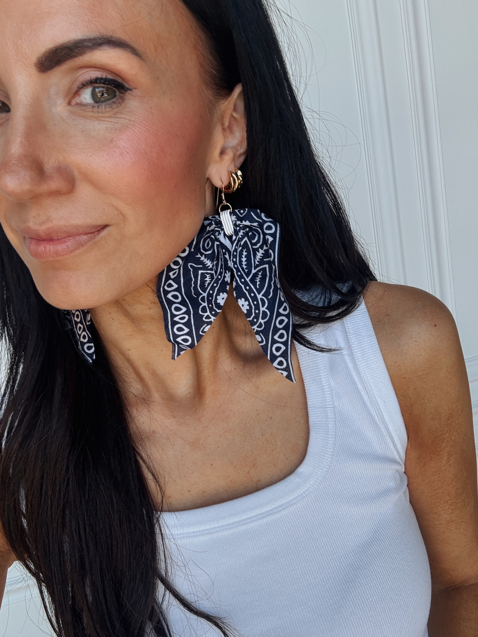 The best concert earrings- these bandana earrings are lightweight and huge!