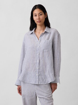 100% Linen Oversized Shirt | Gap (US)