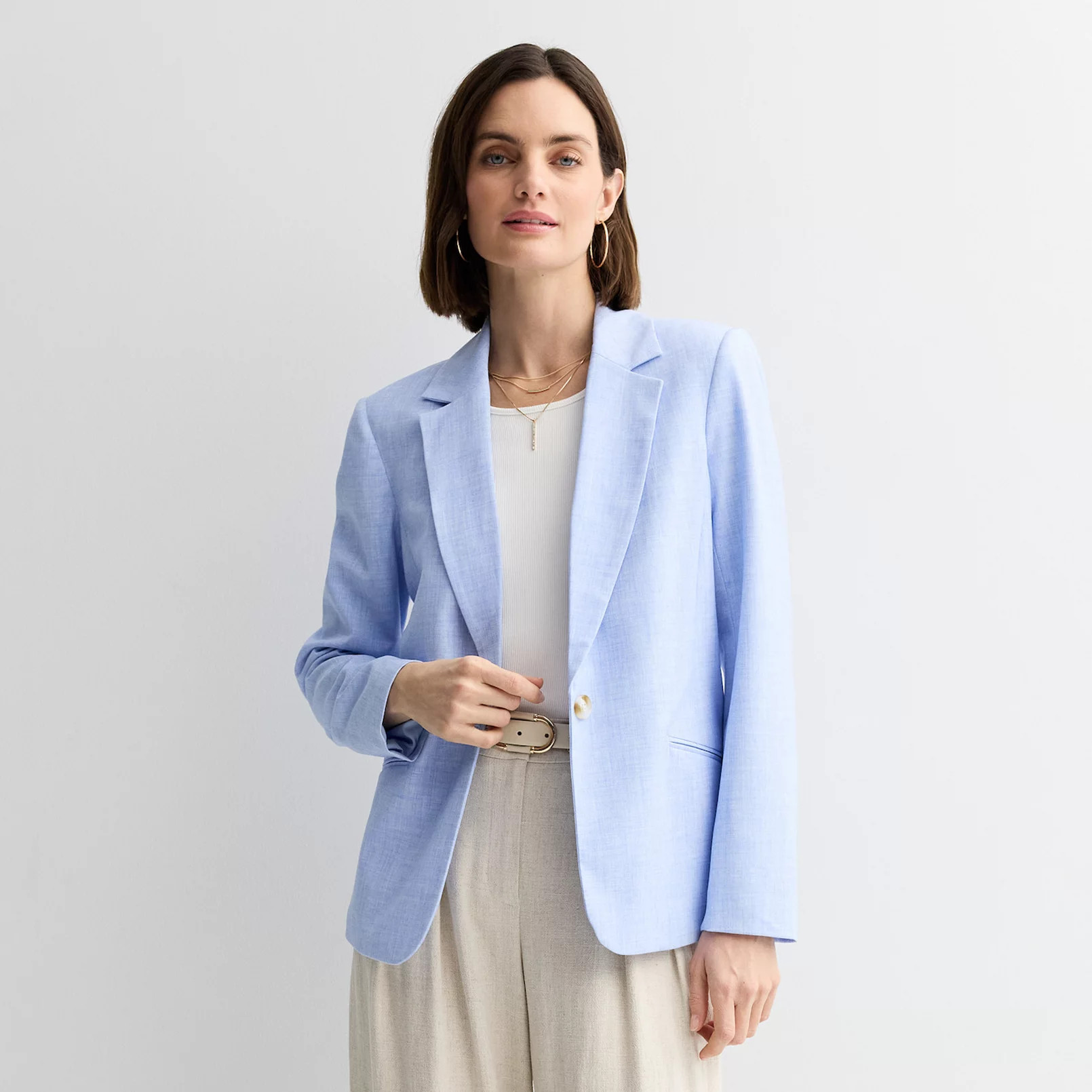 Women's Nine West Classic Single Button Blazer | Kohl's