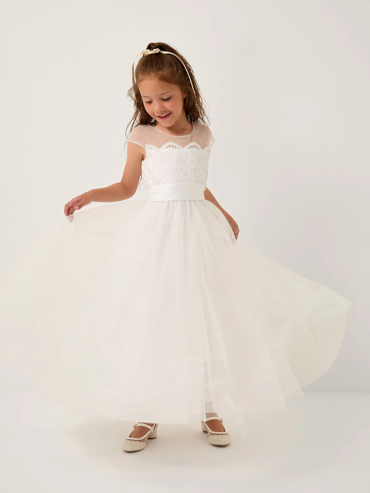 Monsoon Ivory Cynthia Strapless Lace Maxi Dress | Next US