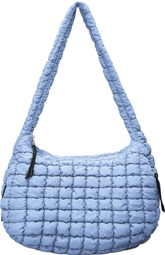 Large Puffer Tote Bag for Women Quilted Crossbody Bag, Hobo Quilted Tote Bag Crossbody Shoulder Handbags Puff Purse Soft Fluffy Lightweight and Stylish | Amazon (US)