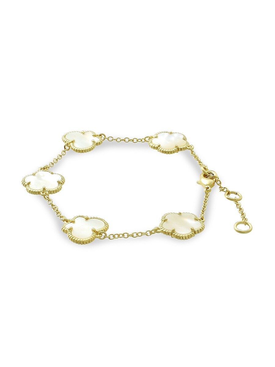 Jan-Kou Women's Flower & Butterfly 14K Goldplated & Mother of Pearl Bracelet | Saks Fifth Avenue OFF 5TH