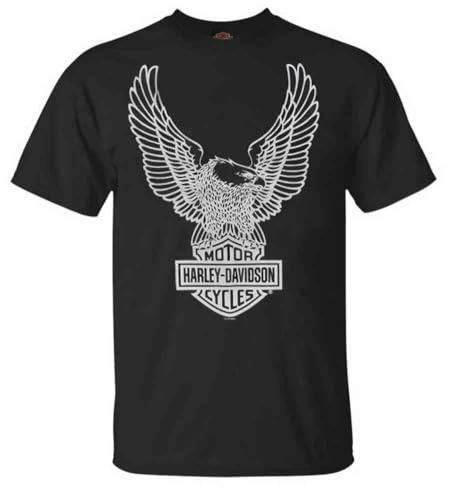 Harley-Davidson Men's T-Shirt Eagle Graphic Short Sleeve Tee 30296656 | Amazon (US)