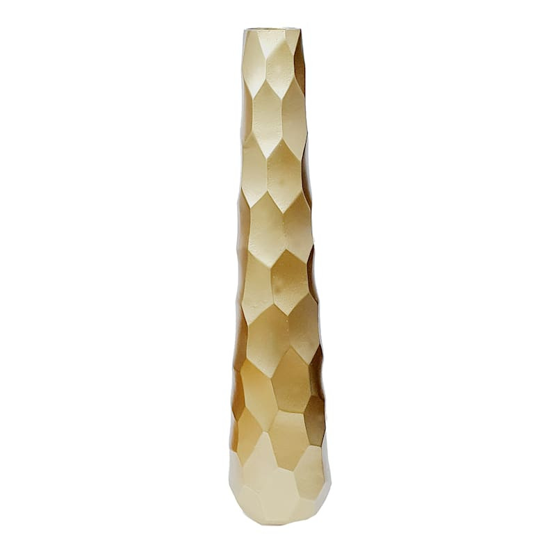 Gold Geo Floor Vase, 30" | At Home