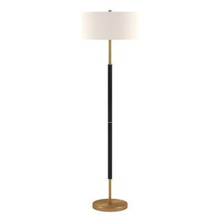 Meyer&Cross Simone 61.5 in. Matte Black and Brass Floor Lamp FL0159 - The Home Depot | The Home Depot