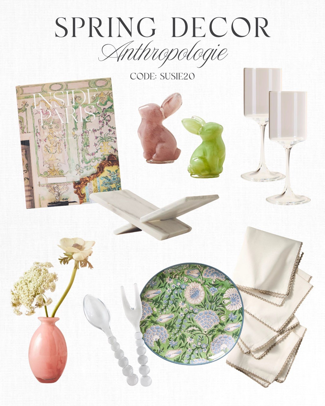 Sharing some favorites from
@anthropologie! Now through Monday, 3/10 use my code SUSIE20 for 20% off a $100+ full-price apparel, accessories, shoes, beauty & home purchase! #anthropartner

#LTKSaleAlert #LTKSpringSale #LTKHome
