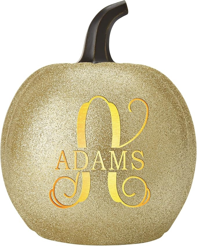 Let's Make Memories Personalized Light-Up Pumpkin - Jack-o-Lantern Halloween Décor - Your Name &... | Amazon (US)
