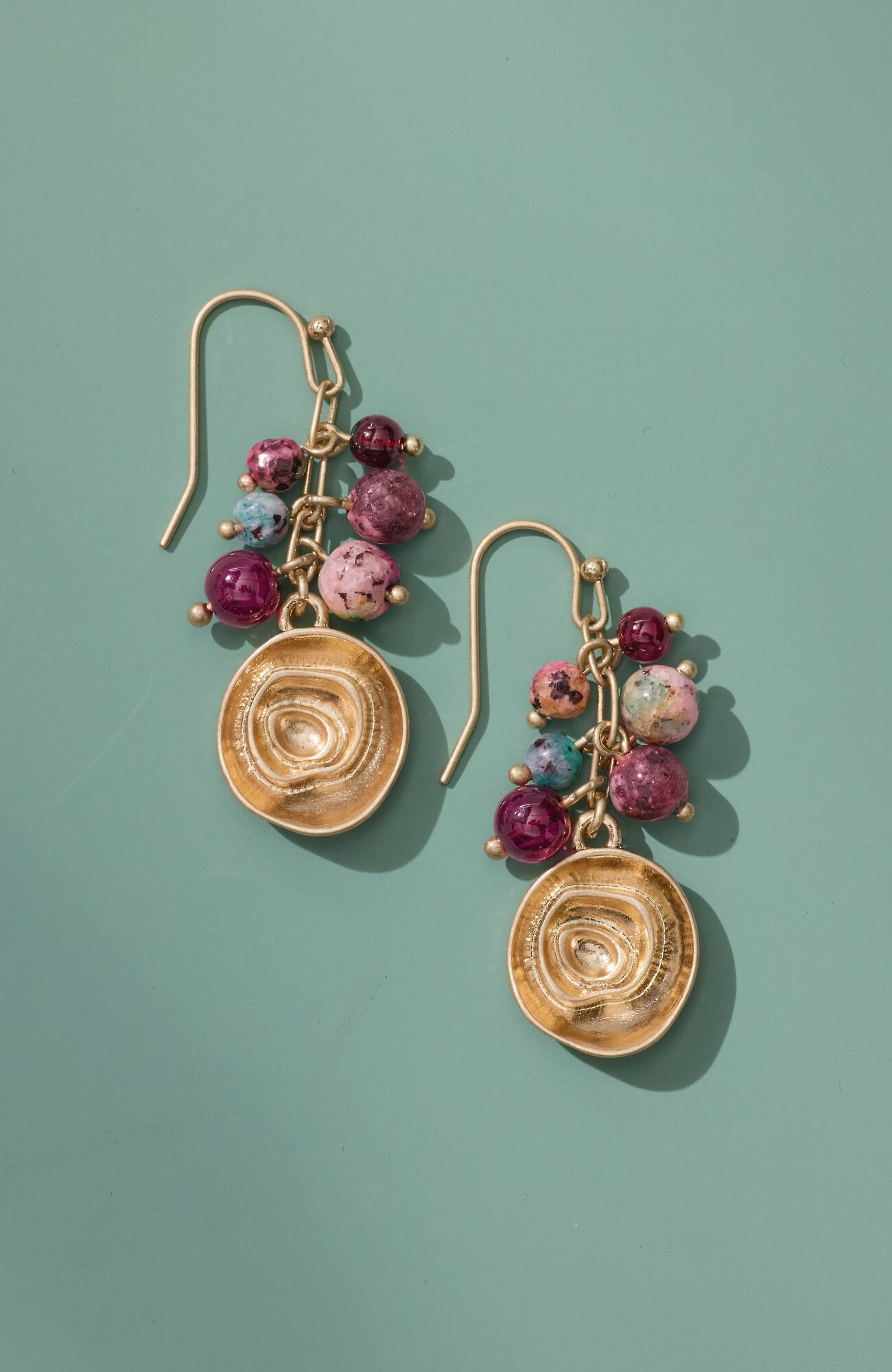 Mixed-Beads Cluster Earrings | J. Jill