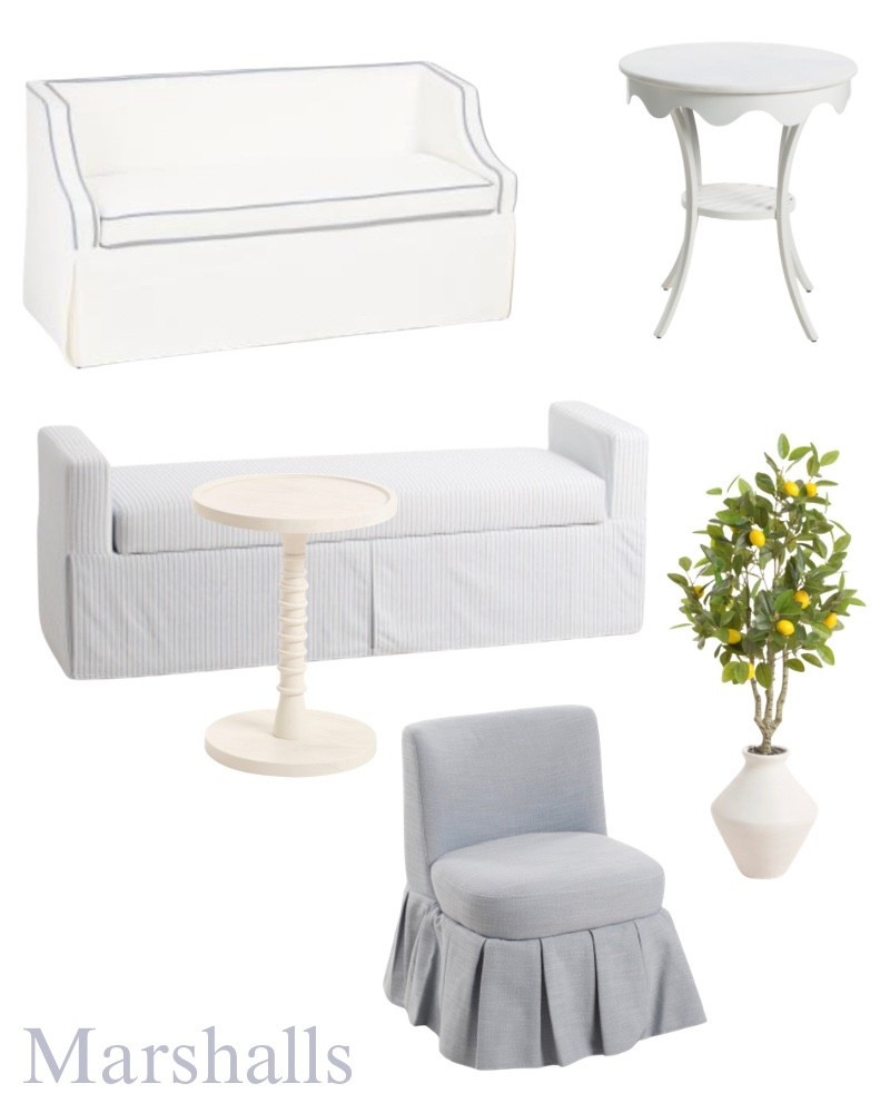 Marshall’s home decor, bench, side table, lemon tree, living room, bedroom, entry, blue, kitchen, dining room, French, modern, coastal.

#LTKSaleAlert #LTKHome