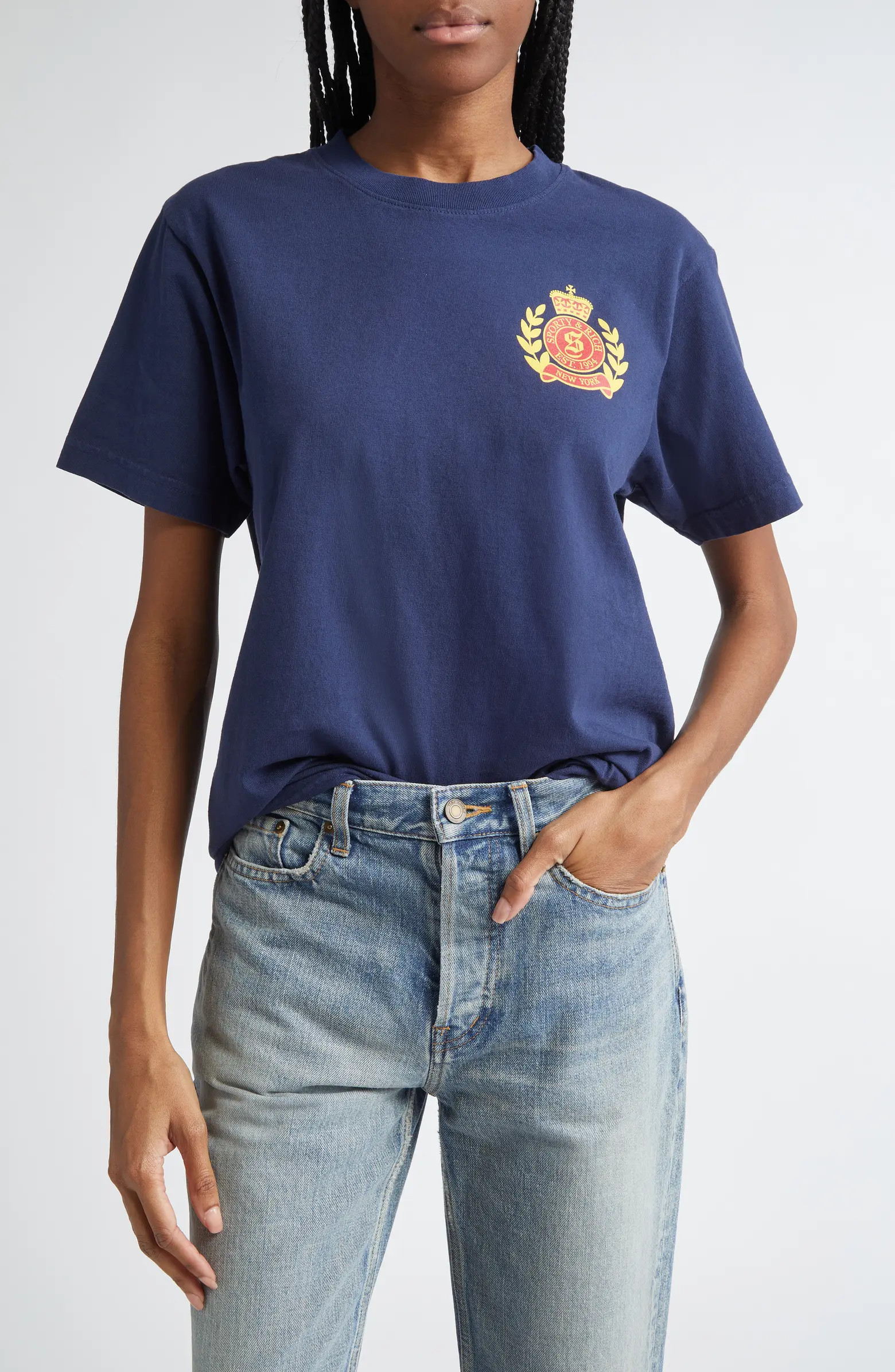 Sporty & Rich NY Crest Cotton T-Shirt | Nordstrom | Nordstrom