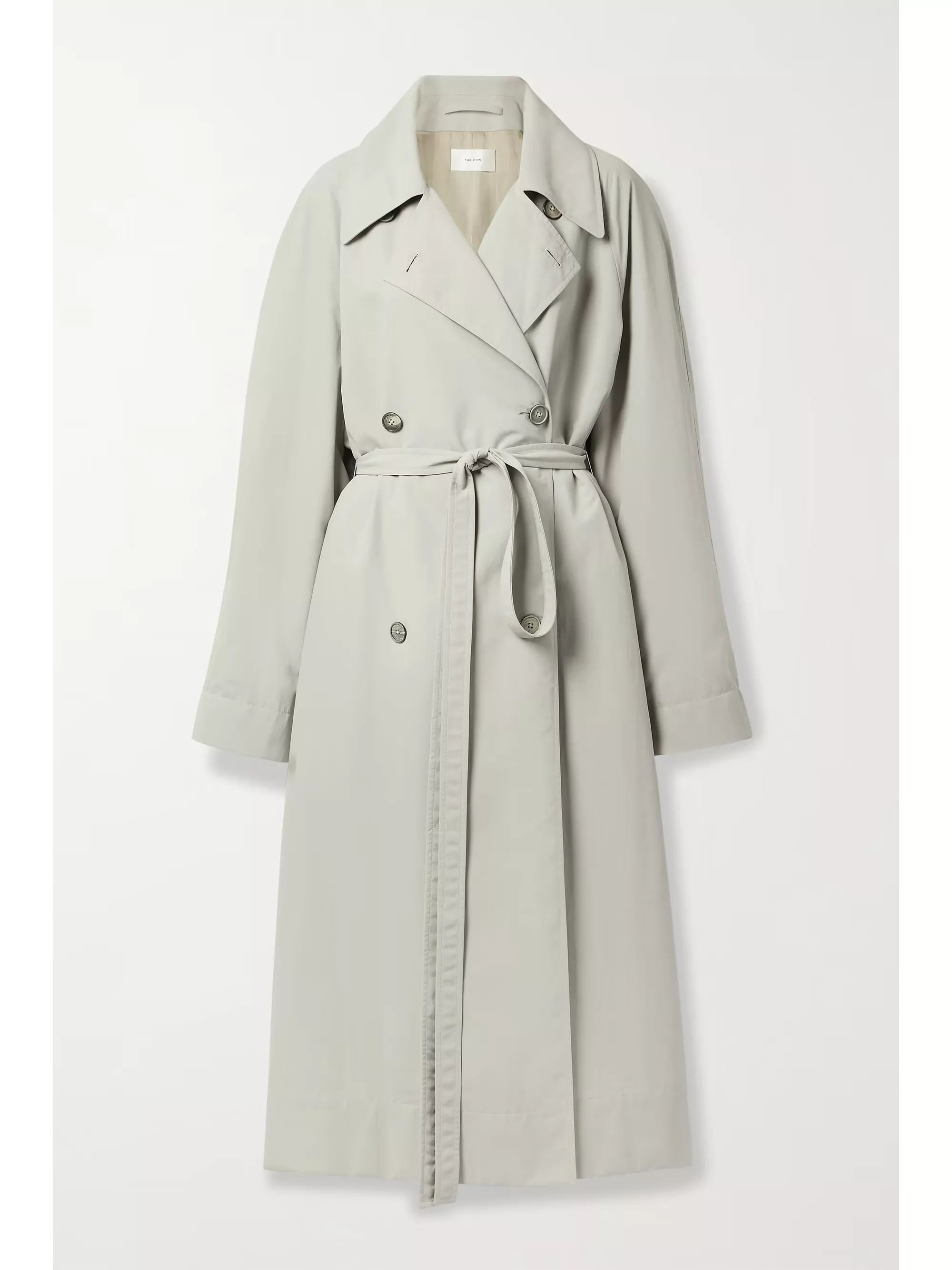 Light gray trench outlet coat