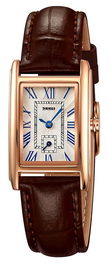 FANMIS Vintage Women's Rectangle Wristwatch Classic Ladies Analog Quartz Watch Ultra-Thin Ladies ... | Amazon (US)