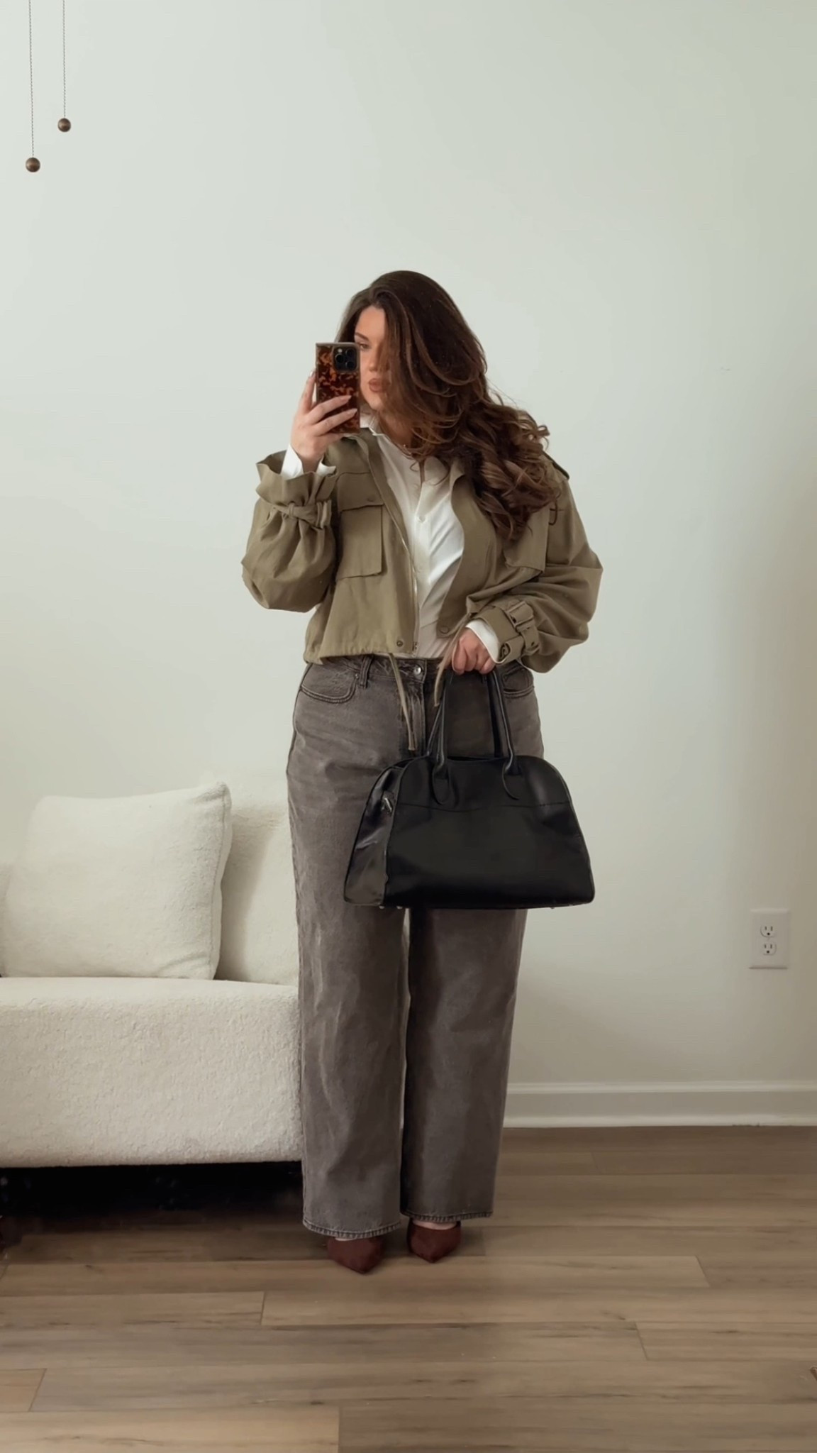 XL in the top and jacket
33R in the jeans 

Business casual outfit, workwear 

#LTKWorkwear #LTKMidsize #LTKootd