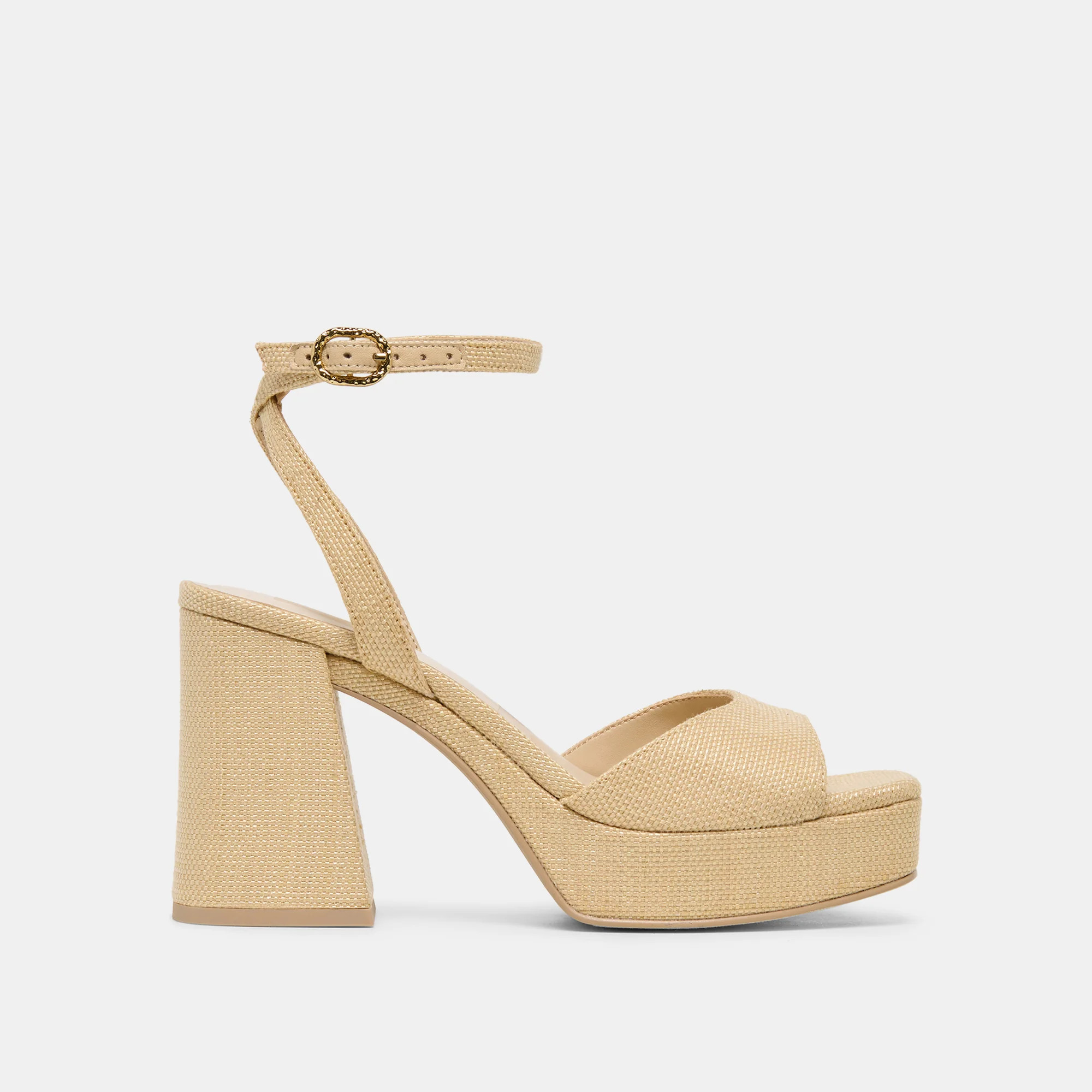 Felica Heels Natural Raffia | DolceVita.com