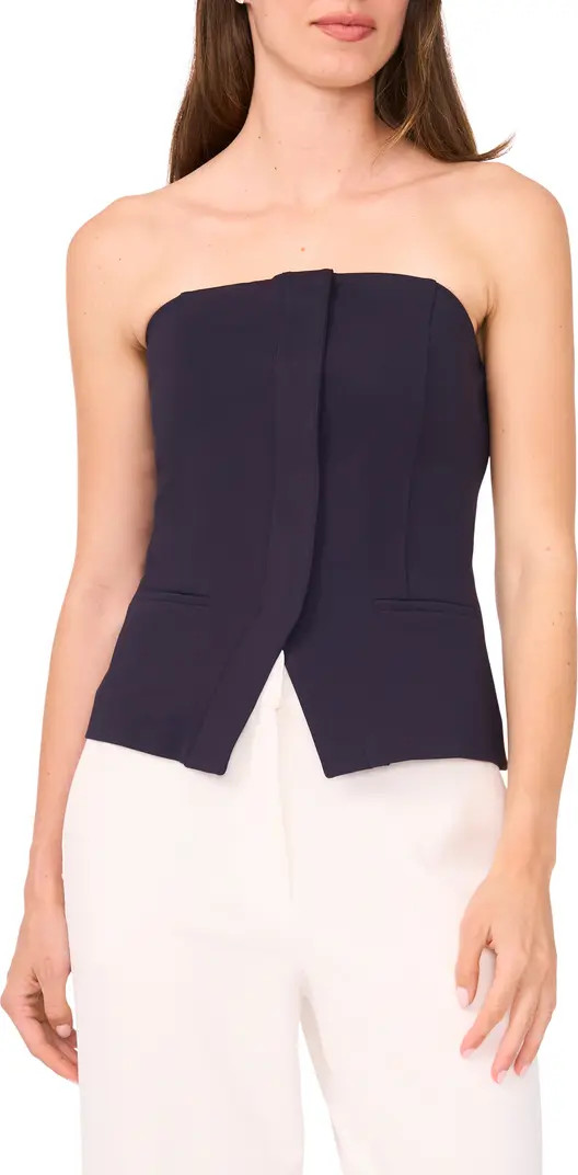 Halogen® Strapless Ponte Tailored Weskit Top | Nordstrom | Nordstrom