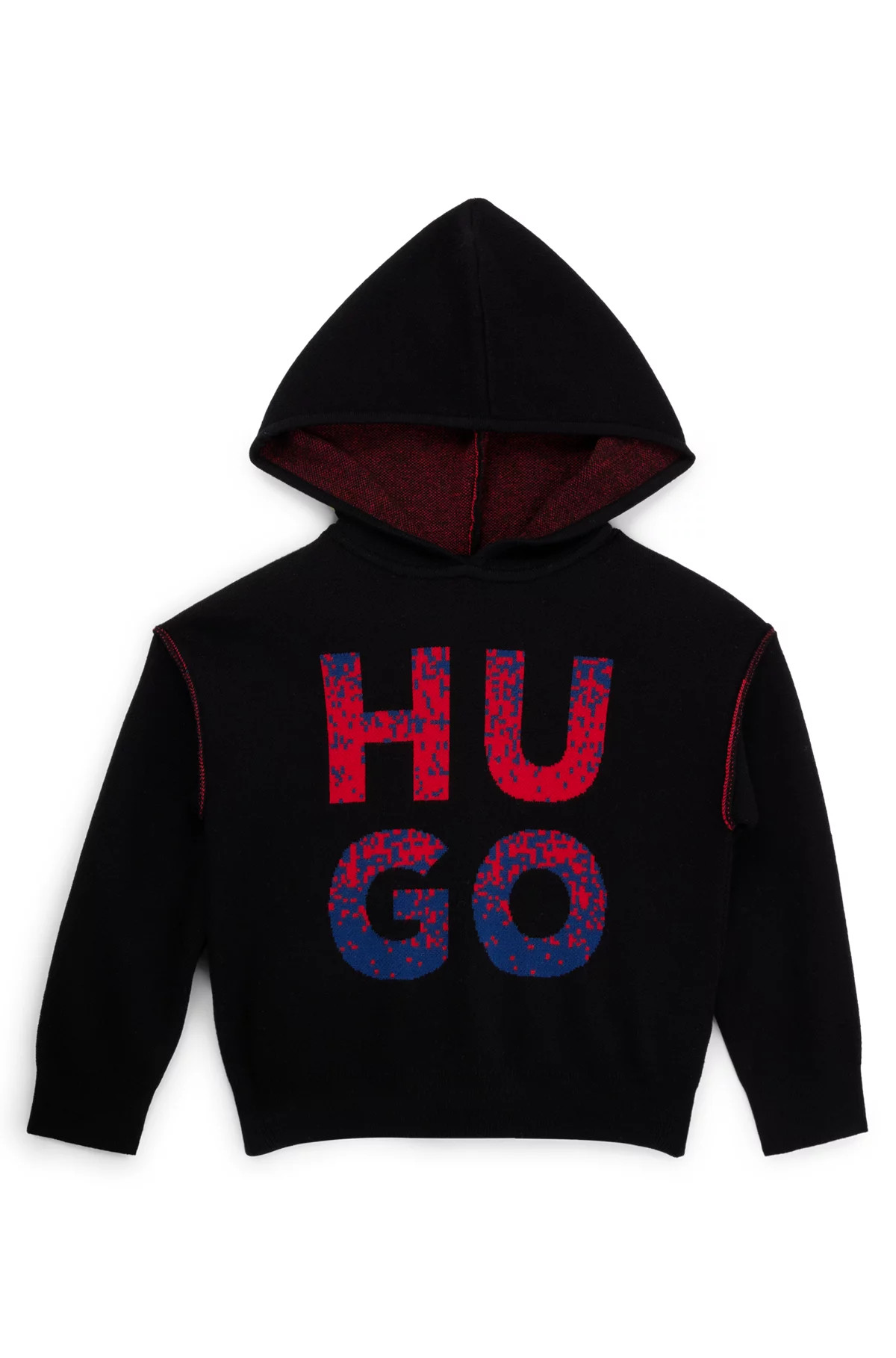 Kids' hoodie with two-tone stacked logo | Hugo Boss (US)