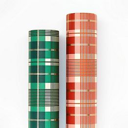 Red and Green Dual Stone Wrapping Paper Set | Paper Source | Paper Source