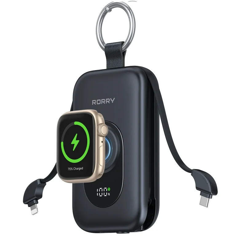 RORRY Portable Charger 20000mAh, PD 30W Fast Charging Power Bank with Built-in Cables & Apple Wat... | Walmart (US)