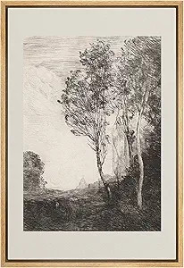 IDEA4WALL Framed Canvas Print Wall Art Dark Country Tree Field Forest Nature Wilderness Illustrat... | Amazon (US)