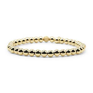 Non-Tarnishing Gold filled, 5mm Gold Ball Stretch Bracelet | Macy's