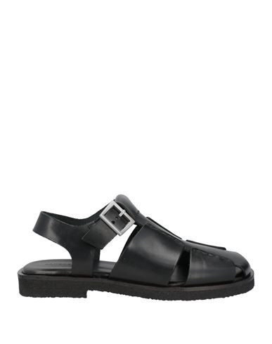 Sandro Man Sandals Black Size 10 Leather | YOOX (US)