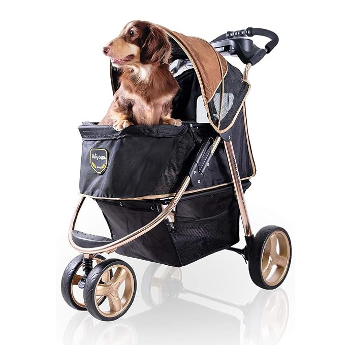 ibiyaya 3 Wheel Dog Stroller for Small and Medium Dogs with Cup Holders, Aluminum Frame Holds Pet... | Amazon (US)