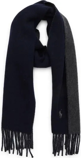 Classic Reversible Wool Blend Scarf | Nordstrom