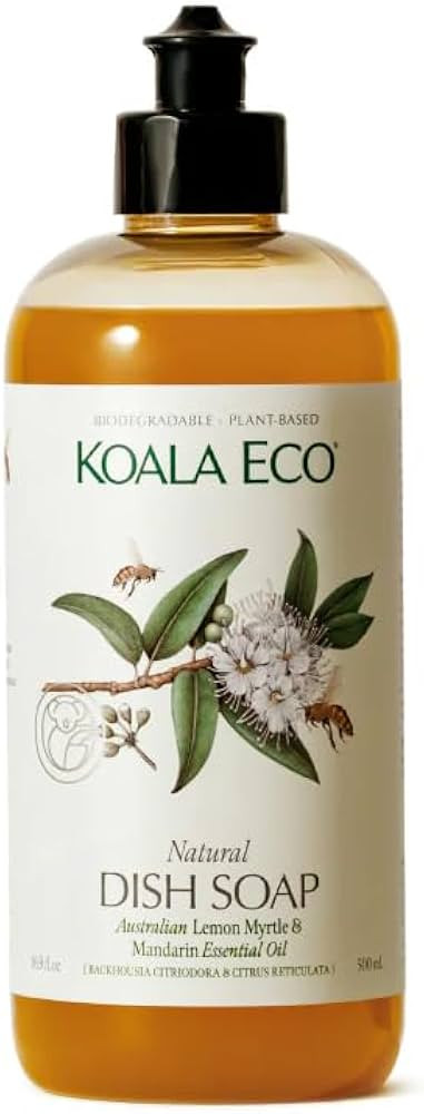 Koala Eco Natural Dish Soap - Plant-Based, Eco-Friendly - with Australian Lemon Myrtle & Mandarin... | Amazon (US)
